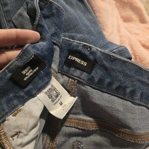 Express Women's Blue Skinny Jeans